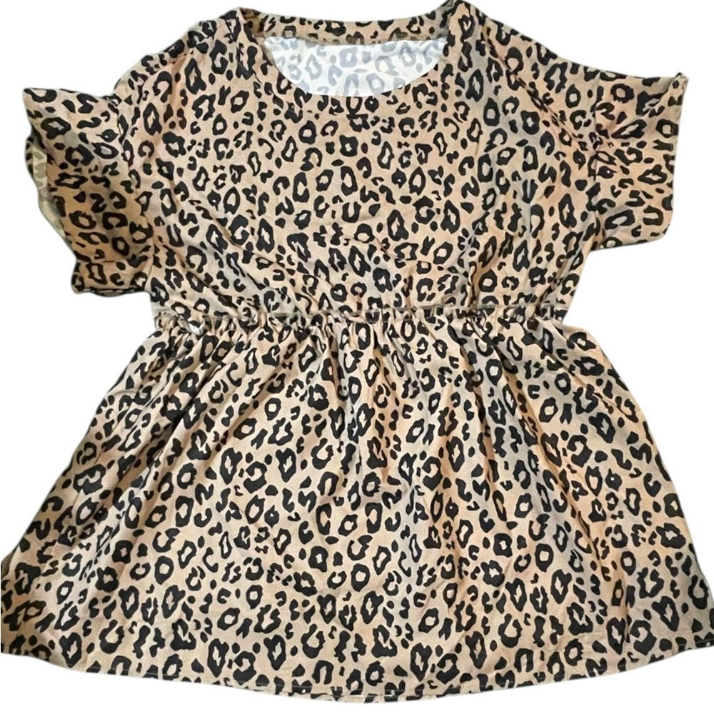 Leopard peplum shirt